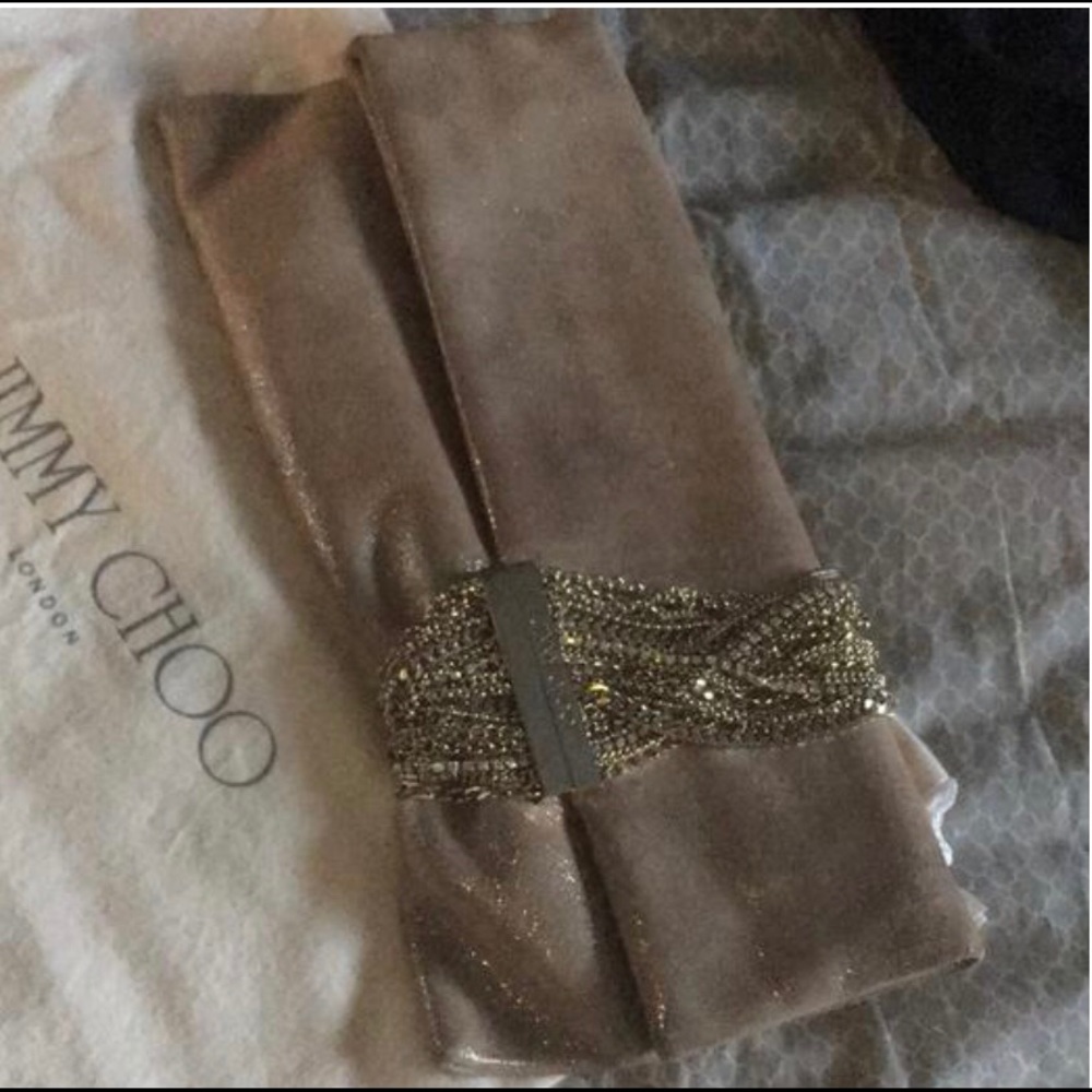 Jimmy Choo Suede Clutch